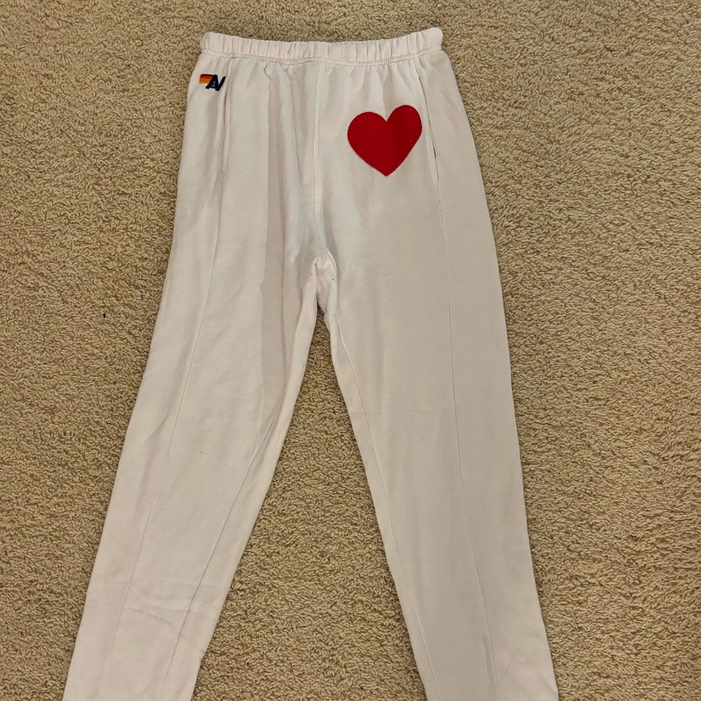 Aviator Nation Heart Stitch Jogger Sweatpants